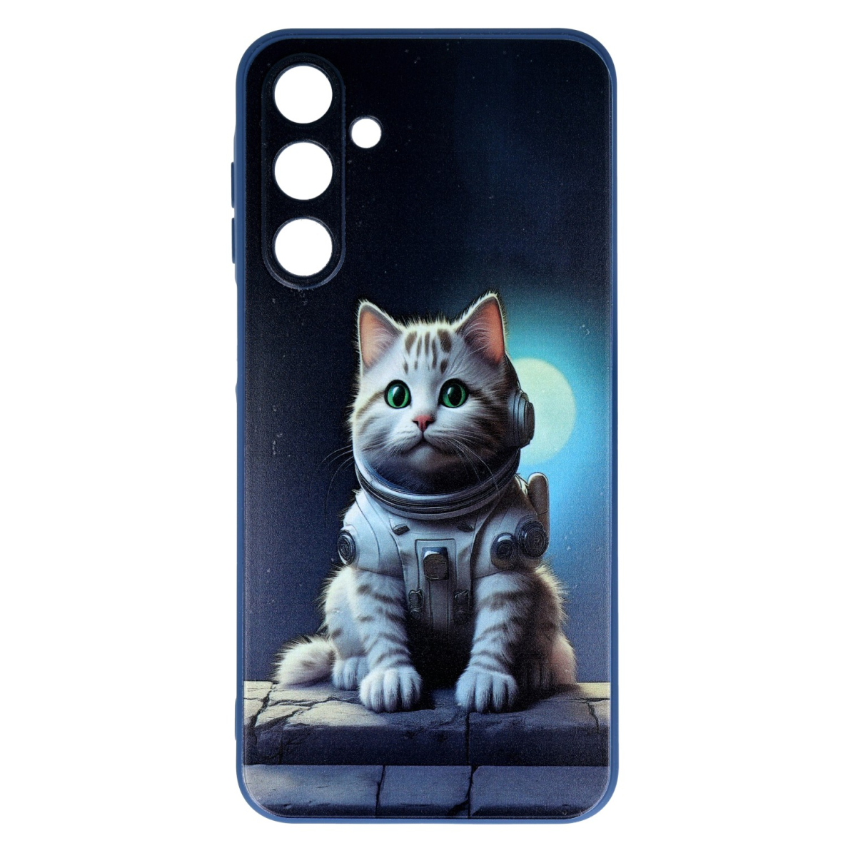 Samsung A16 / A16 5G blue nugarėlė Astronaut Cat Design00317