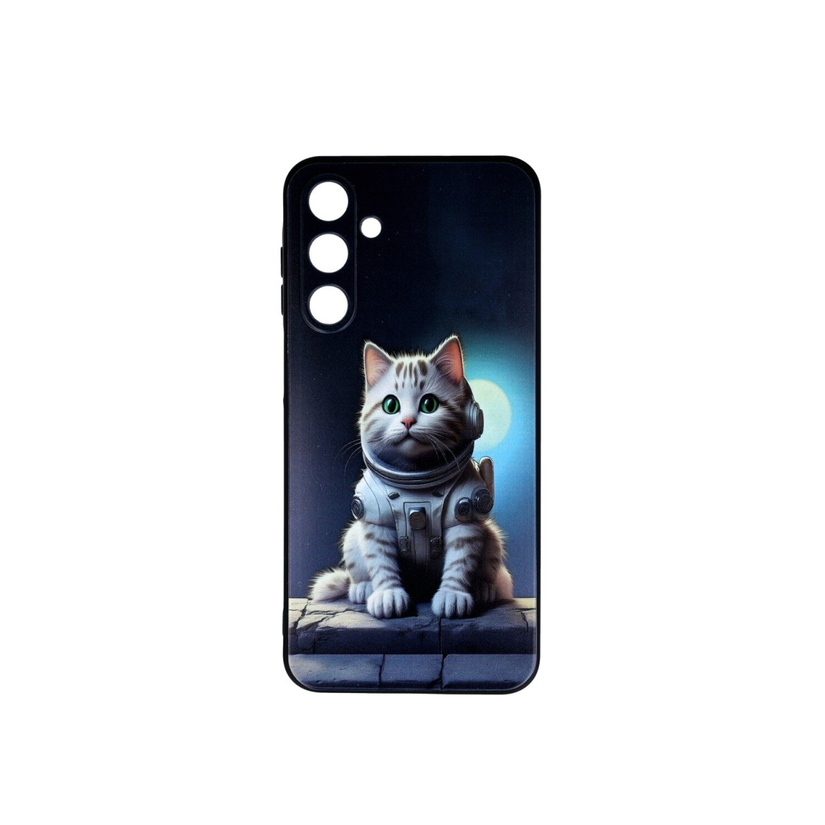 Samsung A16 / A16 5G black nugarėlė Astronaut Cat Design00317
