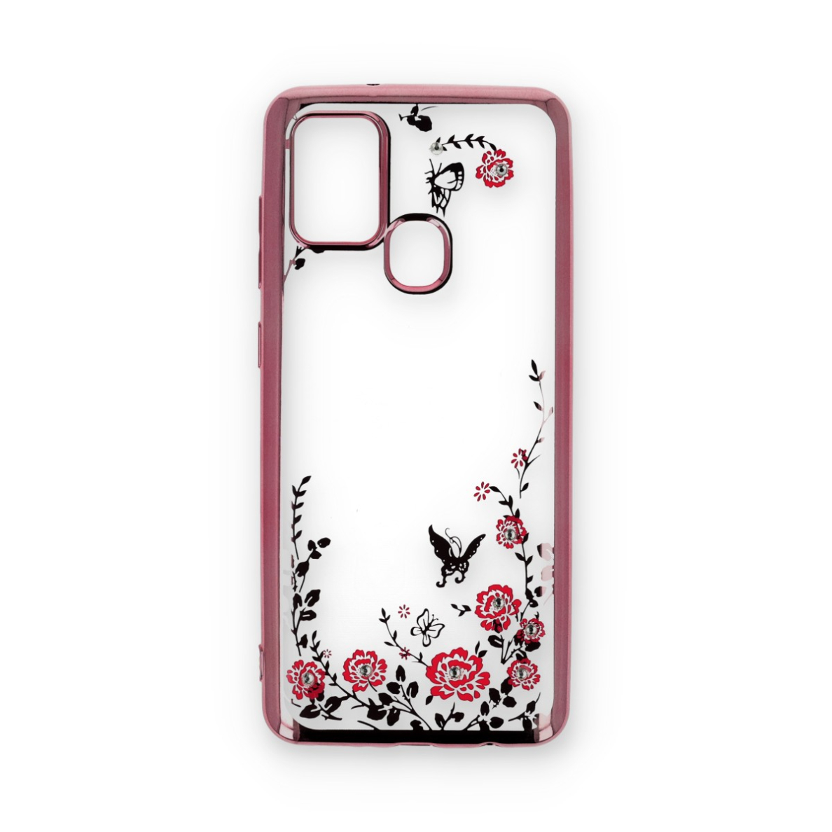 Samsung A21S rausva perfect FLOWERS nugarėlė 1