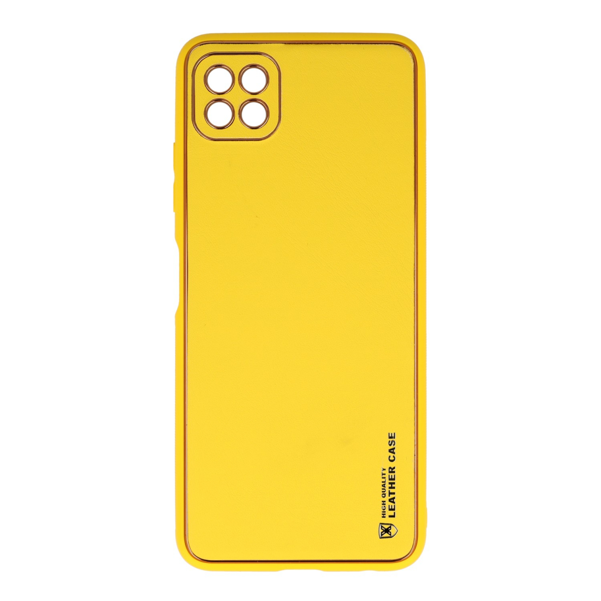 Samsung A22 5G geltona SULADA LEATHER nugarėlė