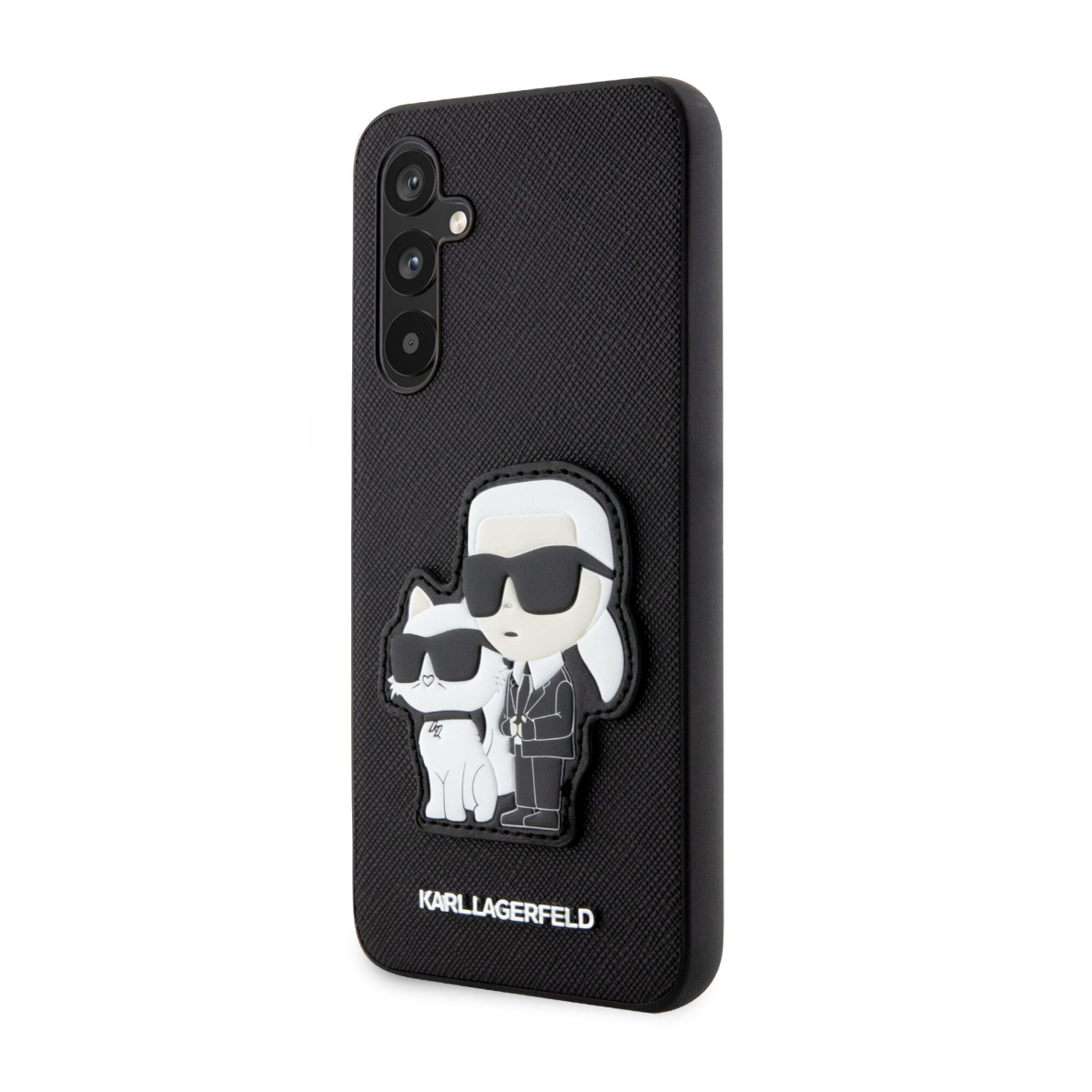Samsung A34 5G black NFT Saffiano Karl and Choupette KARL LAGERFELD nugarėlė 7