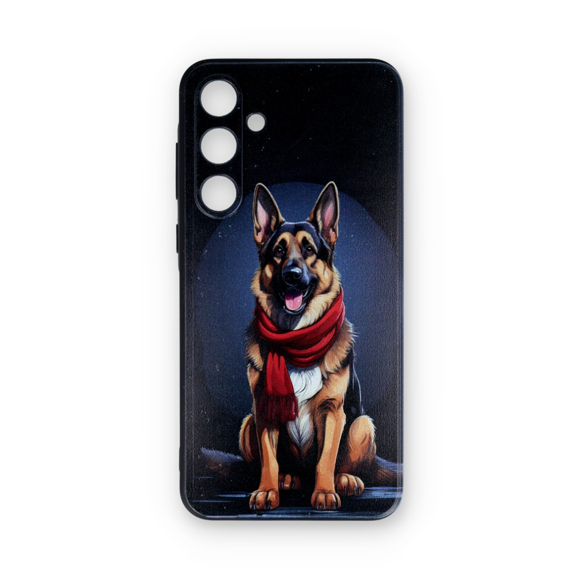 Samsung A55 5G black nugarėlė German Shepherd With A Scarf Design00325 1