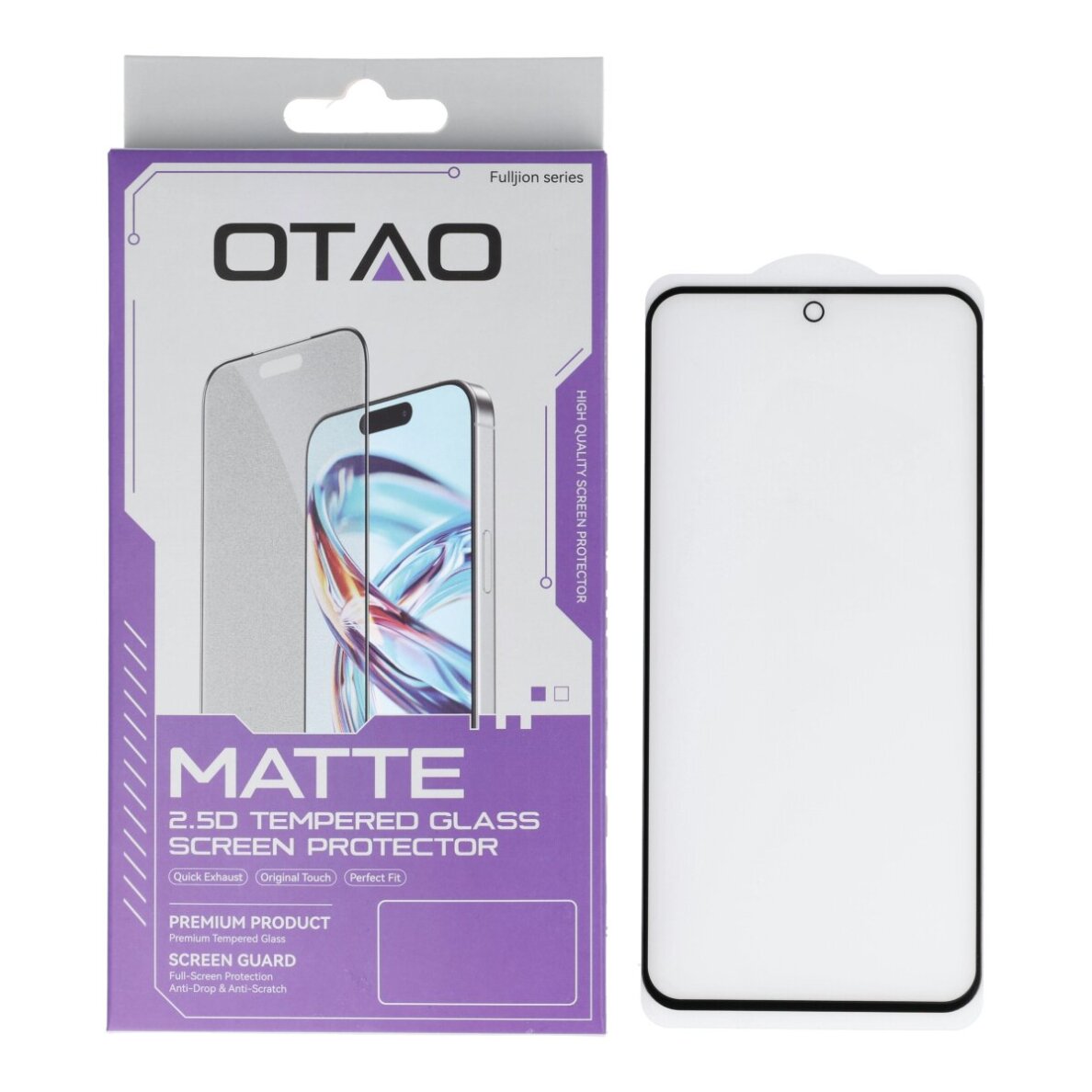 Samsung A56 5G / A36 5G black pilnas OTAO MATTE apsauginis stiklas 1