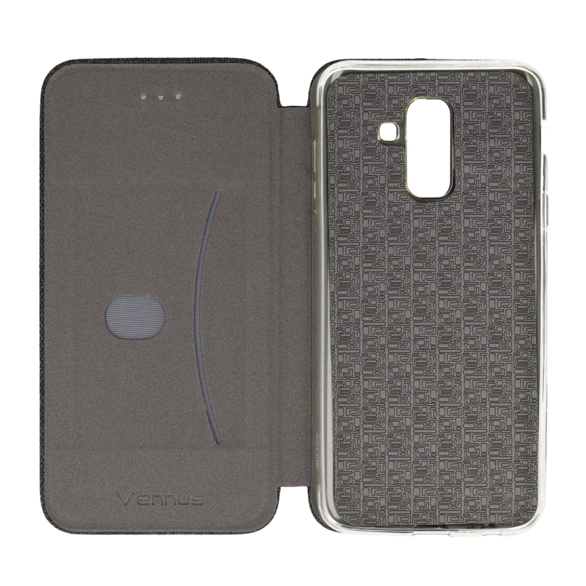 Samsung A6 PLUS 2018 juodas VENCOTTON dėklas 1