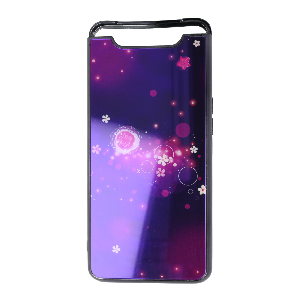 Samsung A80 BLUE RAY GLASS nugarėlė Bubbles&Flowers