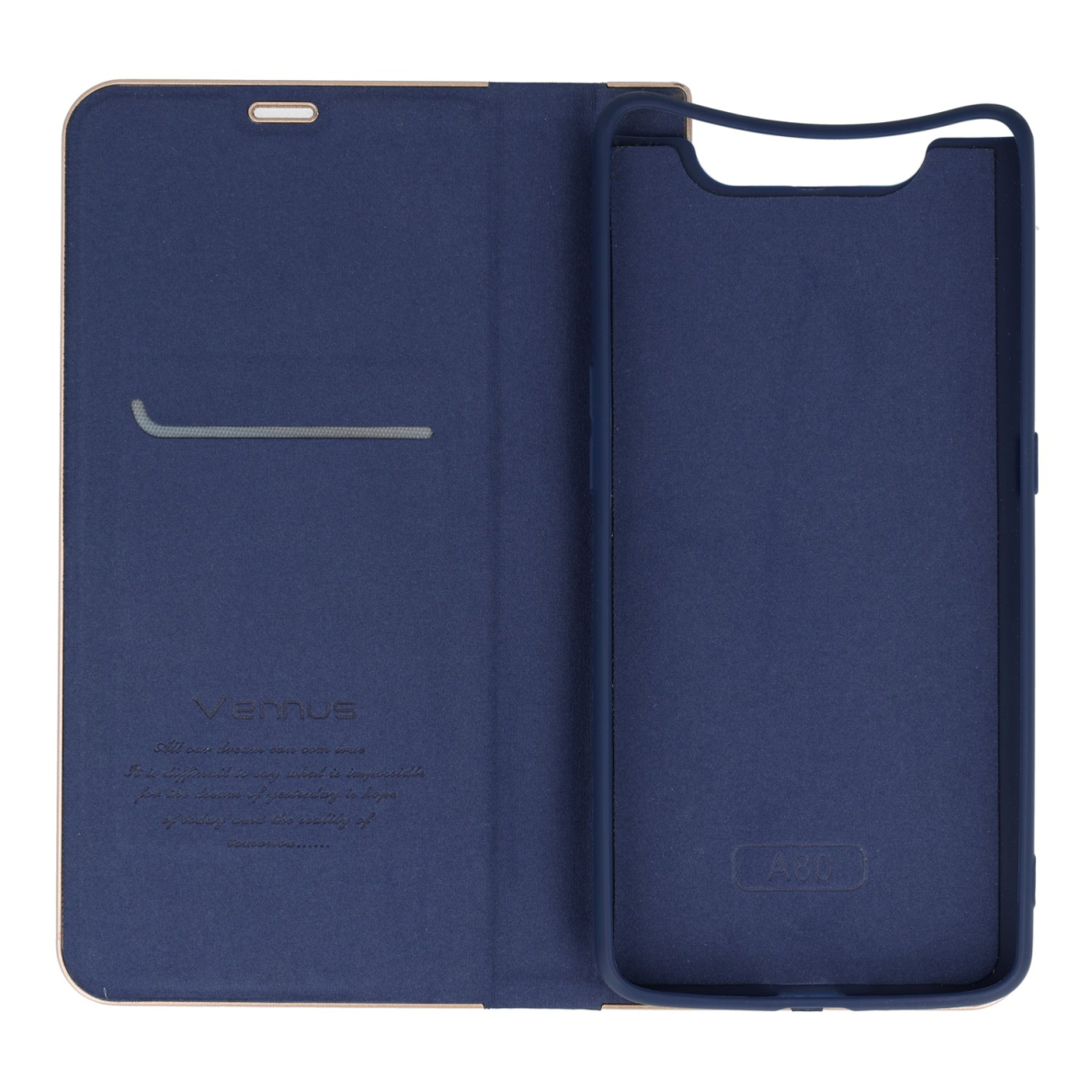 Samsung A80/A90 mėlynas VENBOOK dėklas 3