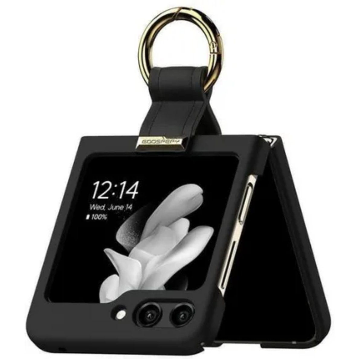 Samsung FLIP6 5G Gold Ring MERCURY black nugarėlė 1