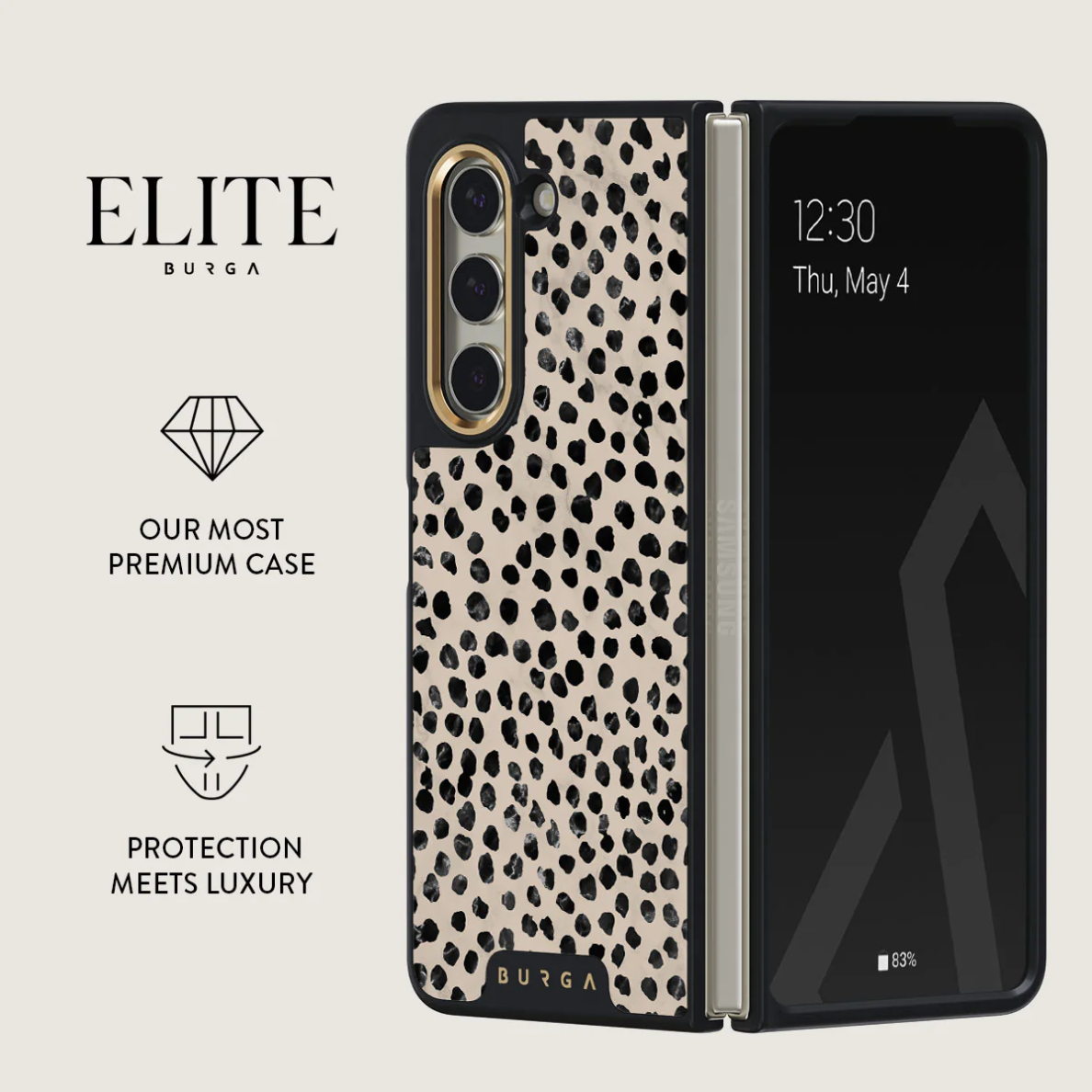 Samsung FOLD6 5G Elite Almond Latte BURGA nugarėlė 1