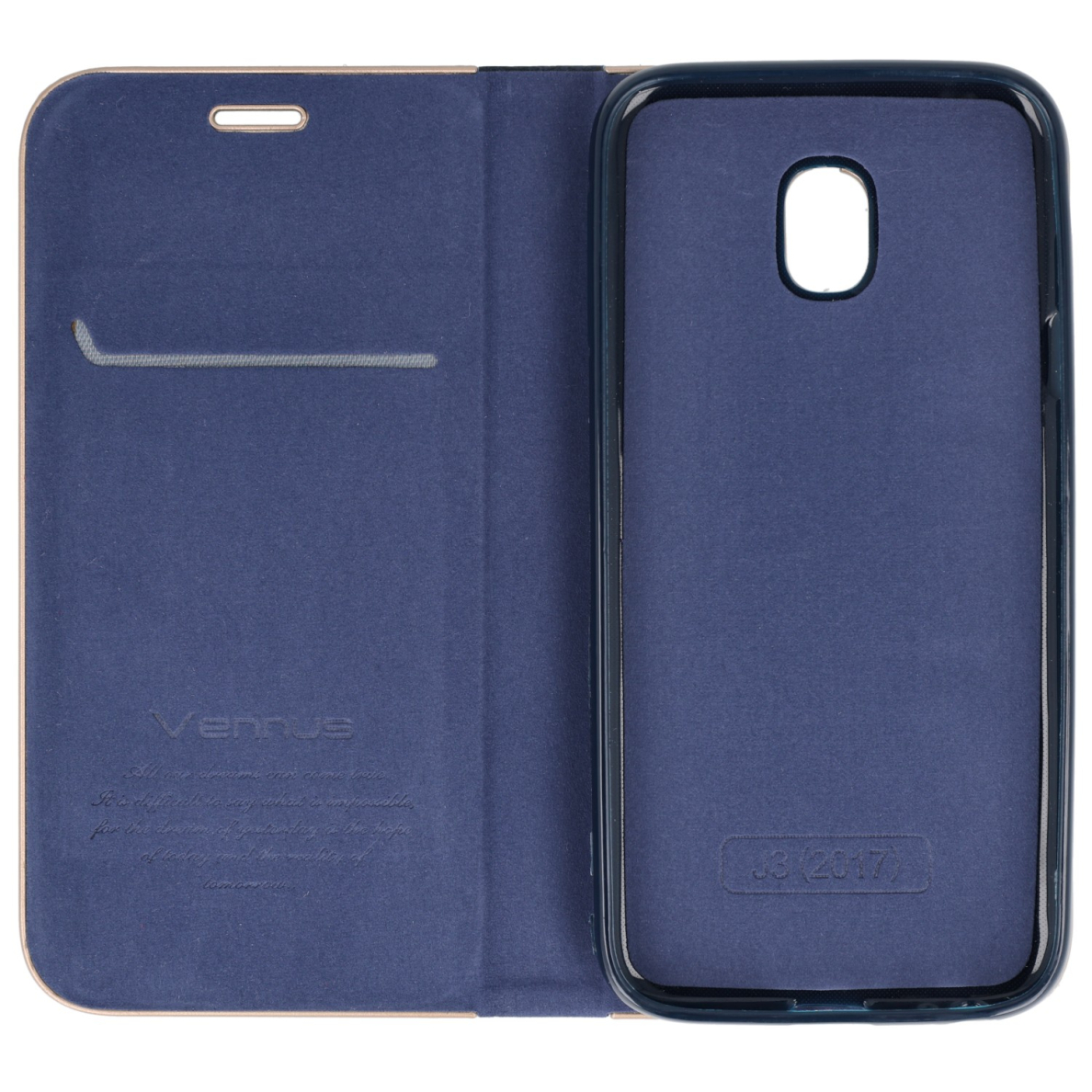 Samsung J3 2017 mėlynas VENBOOK dėklas 2