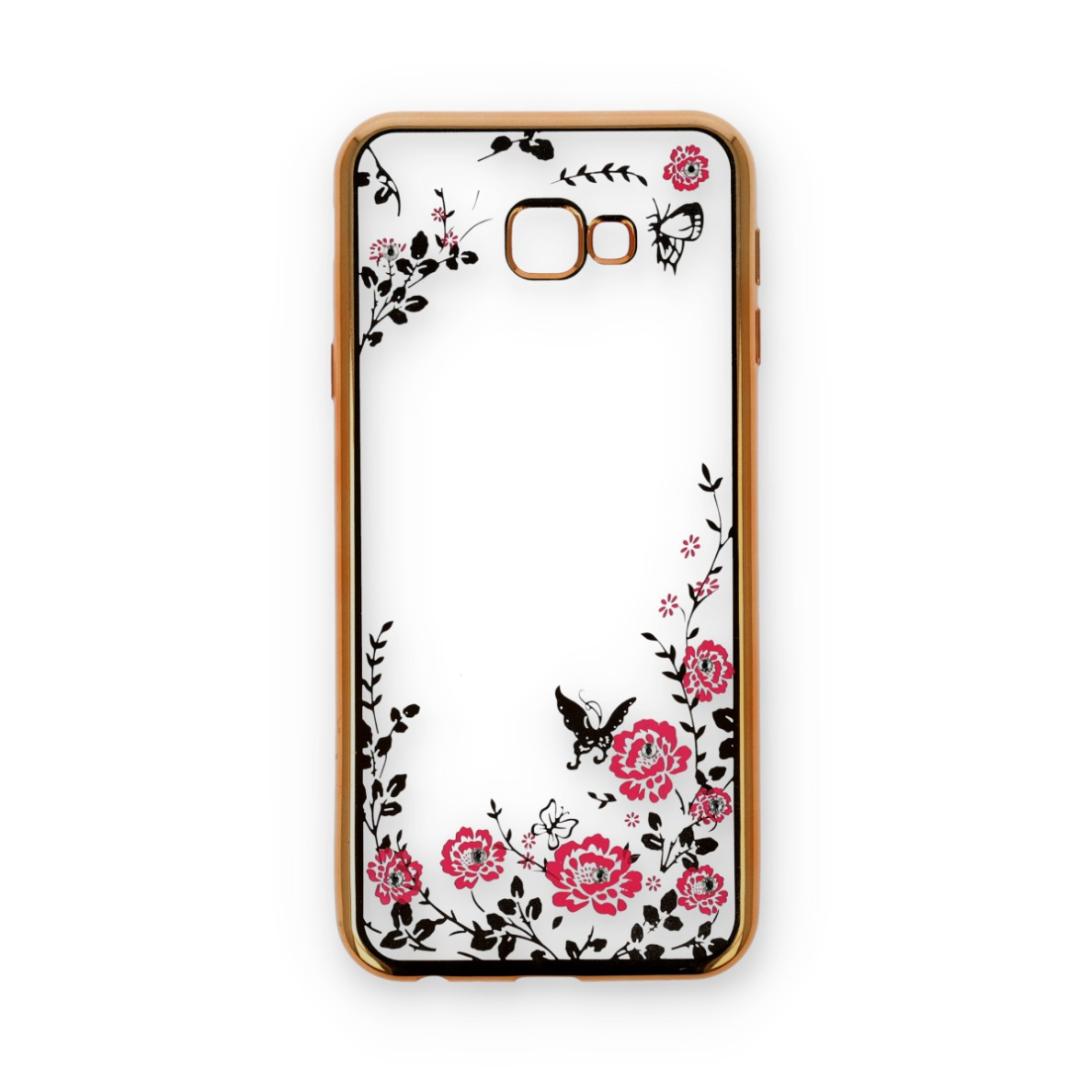 Samsung J4 PLUS aukso spalvos perfect FLOWERS nugarėlė 1