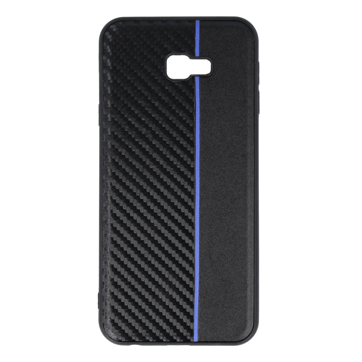 Samsung J4 PLUS juoda+mėlyna MOTO CARBON nugarėlė