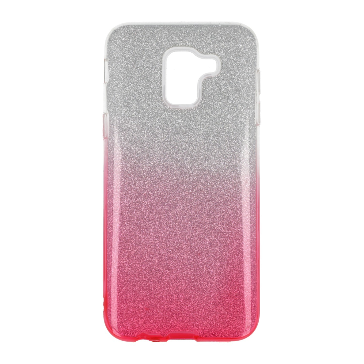 Samsung J6 2018 rožinė Glitter3 nugarėlė