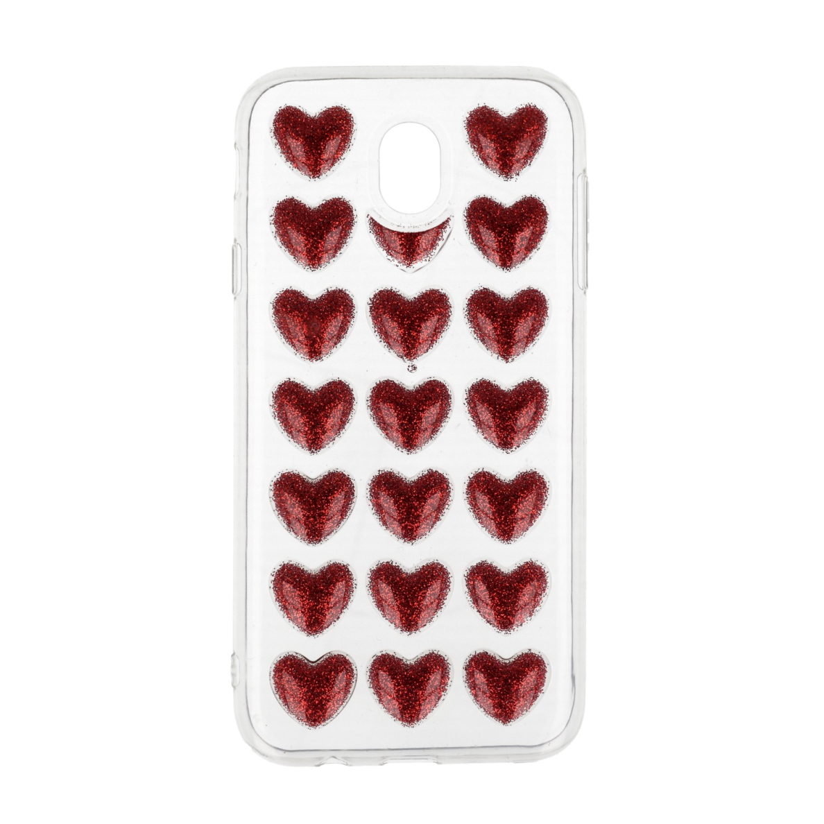Samsung J7 2017 raudona 3D HEART nugarėlė