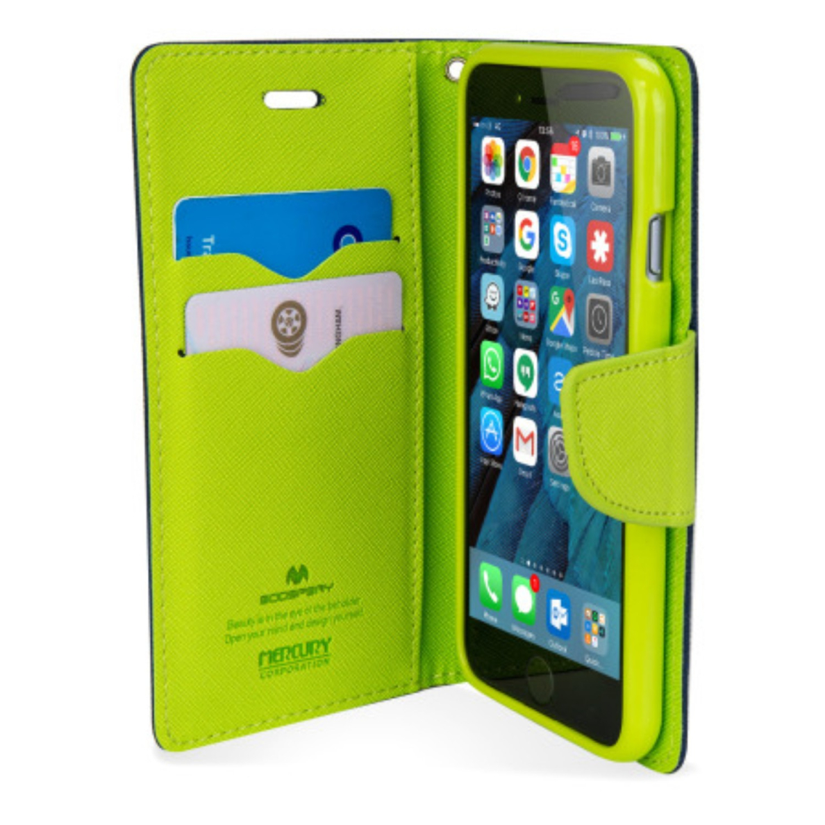 Samsung S20 PLUS mėlynas FANCY DIARY dėklas 3