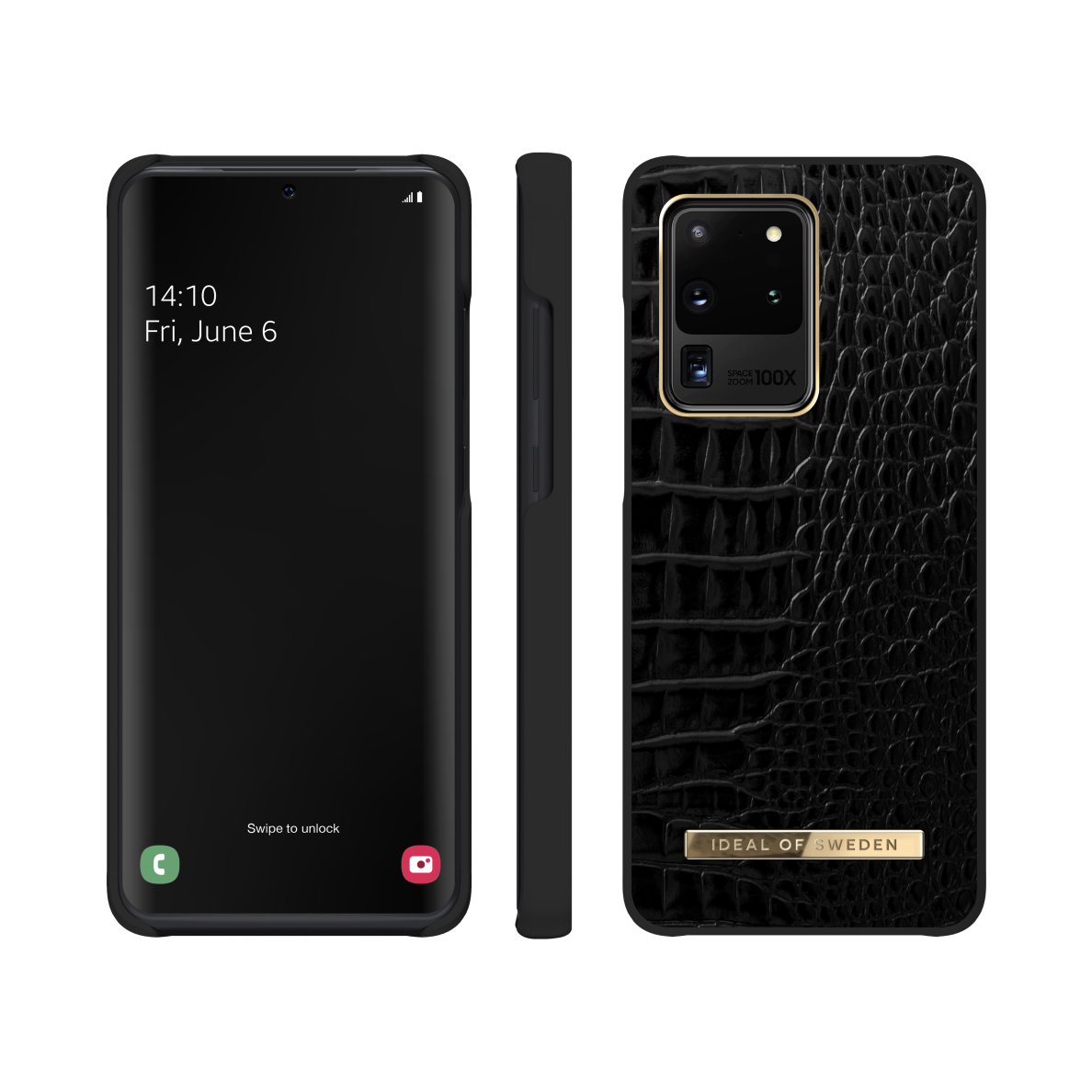 Samsung S20 ULTRA iDeal Of Sweden nugarėlė Neo Noir Croco 1 Samsung S20 ULTRA iDeal Of Sweden nugarėlė Neo Noir Croco 1
