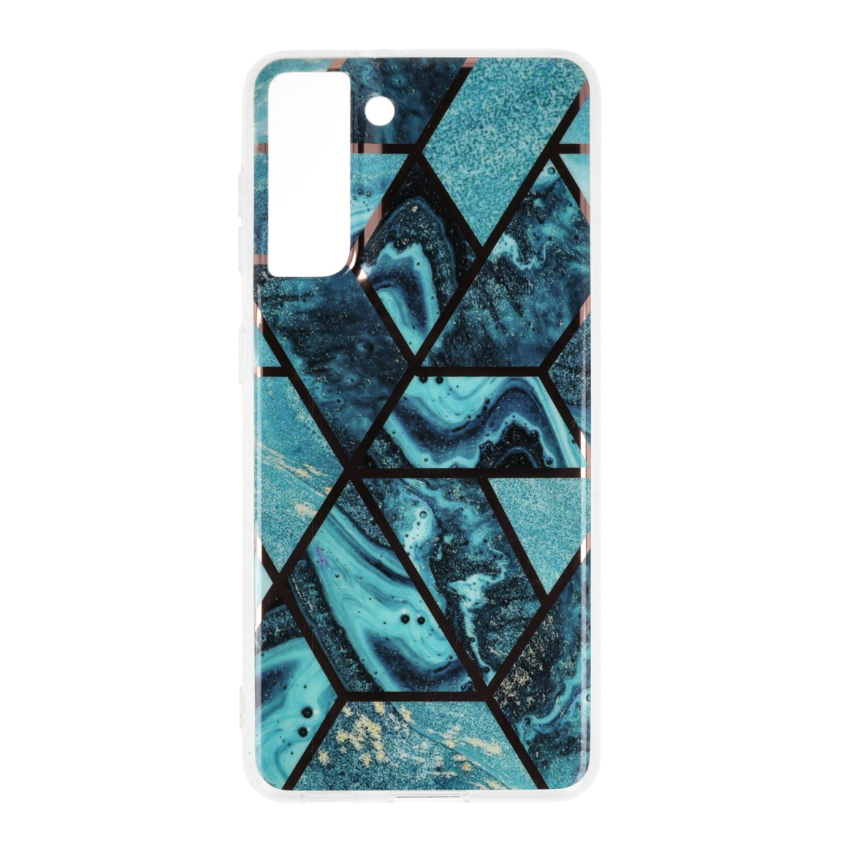 Samsung S21 COSMO MARBLE tamsiai mėlyna nugarėlė