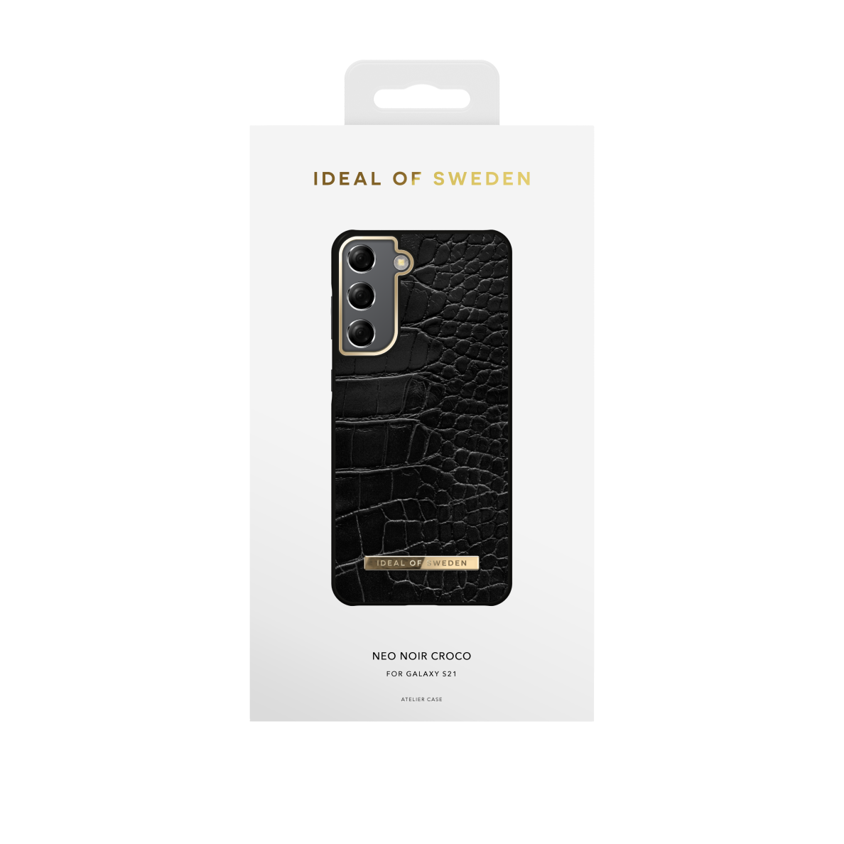 Samsung S21 iDeal Of Sweden nugarėlė Neo Noir Croco 2 Samsung S21 iDeal Of Sweden nugarėlė Neo Noir Croco 2