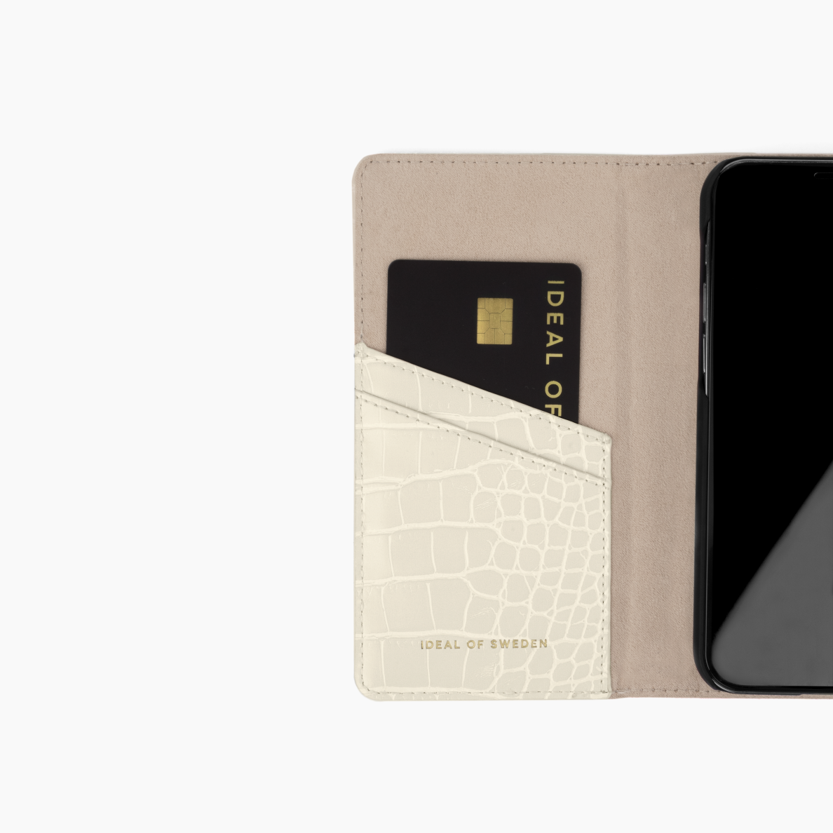 Samsung S21 PLUS iDeal Of Sweden dėklas Wallet Beige Croco 3