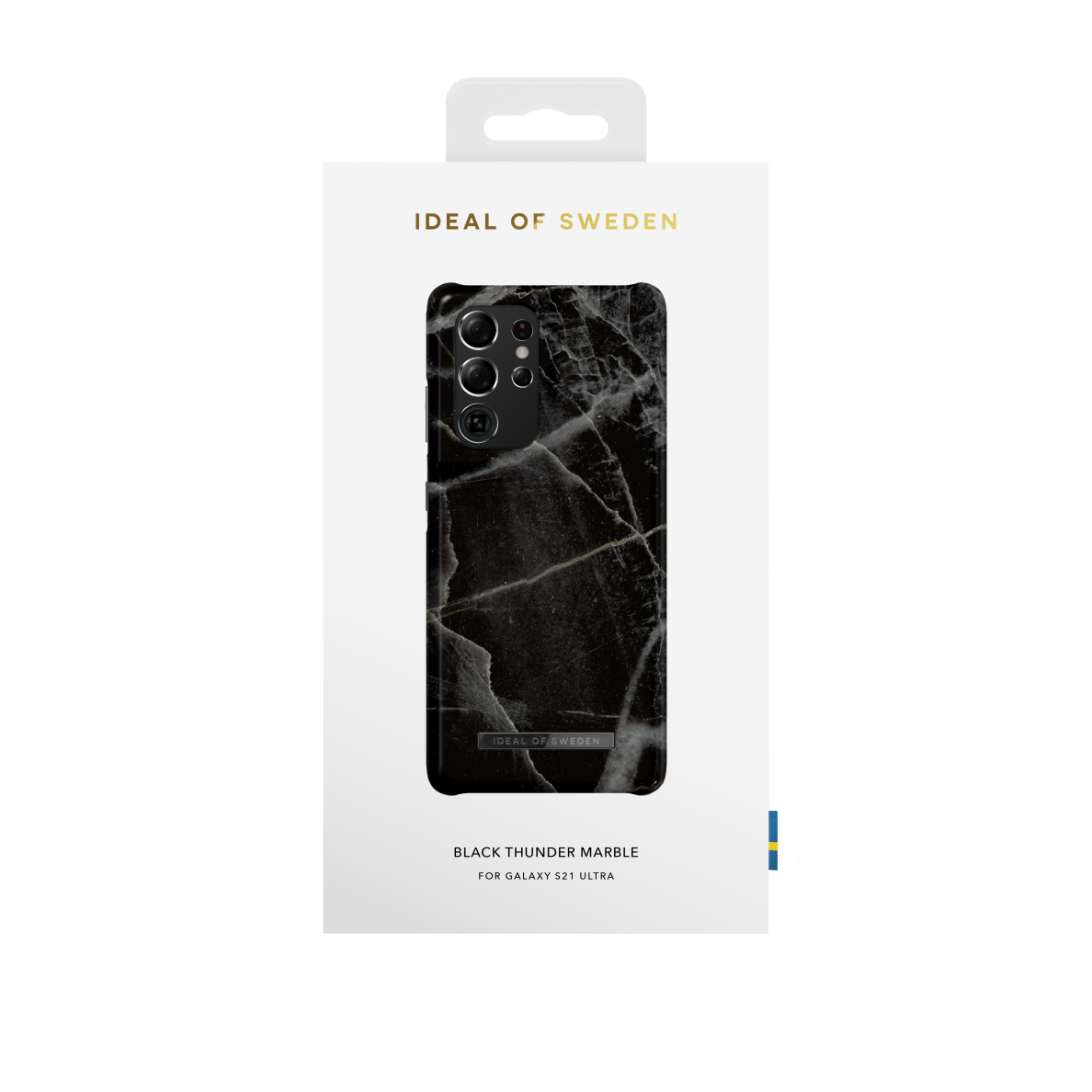Samsung S21 ULTRA iDeal Of Sweden nugarėlė Black Thunder Marble 2