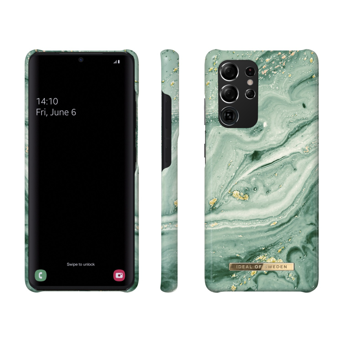 Samsung S21 ULTRA iDeal Of Sweden nugarėlė Mint Swirl Marble 1