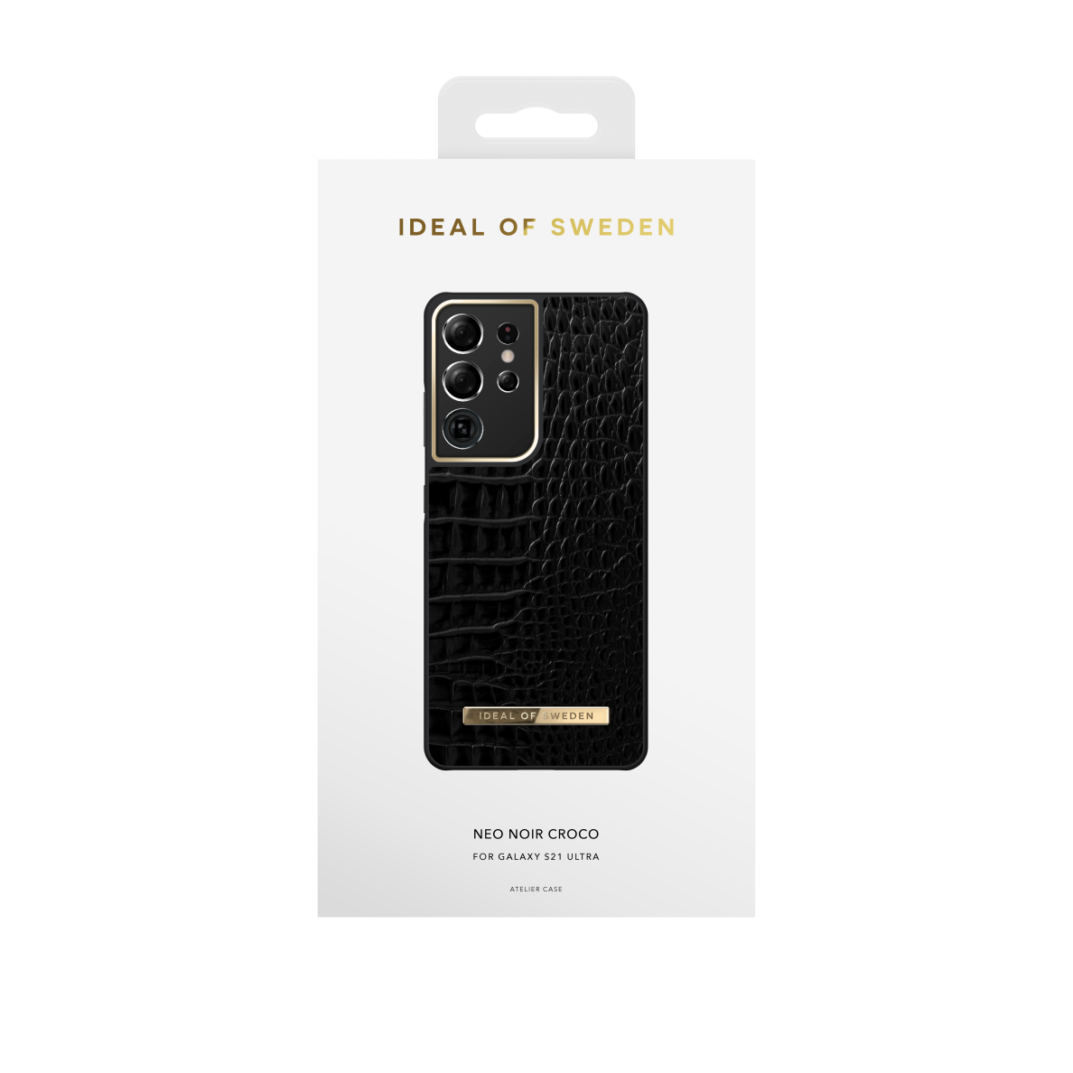 Samsung S21 ULTRA iDeal Of Sweden nugarėlė Neo Noir Croco 2 Samsung S21 ULTRA iDeal Of Sweden nugarėlė Neo Noir Croco 2