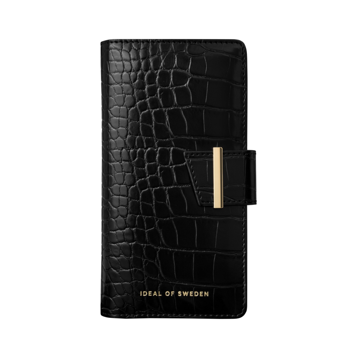 Samsung S22 iDeal Of Sweden dėklas Wallet Jet Black Croco