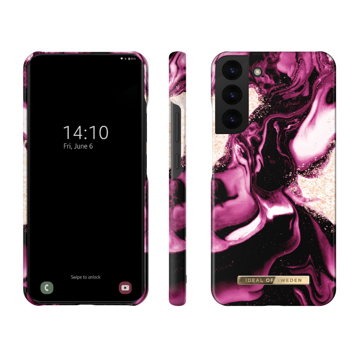 Samsung S22 PLUS iDeal Of Sweden nugarėlė Golden Ruby Marble 1