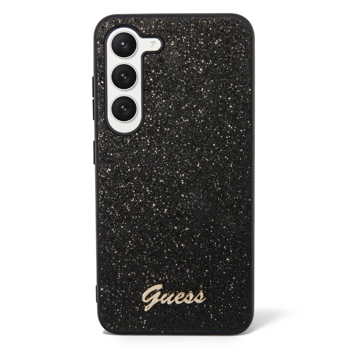 Samsung S23 black Glitter Flakes GUESS nugarėlė 1
