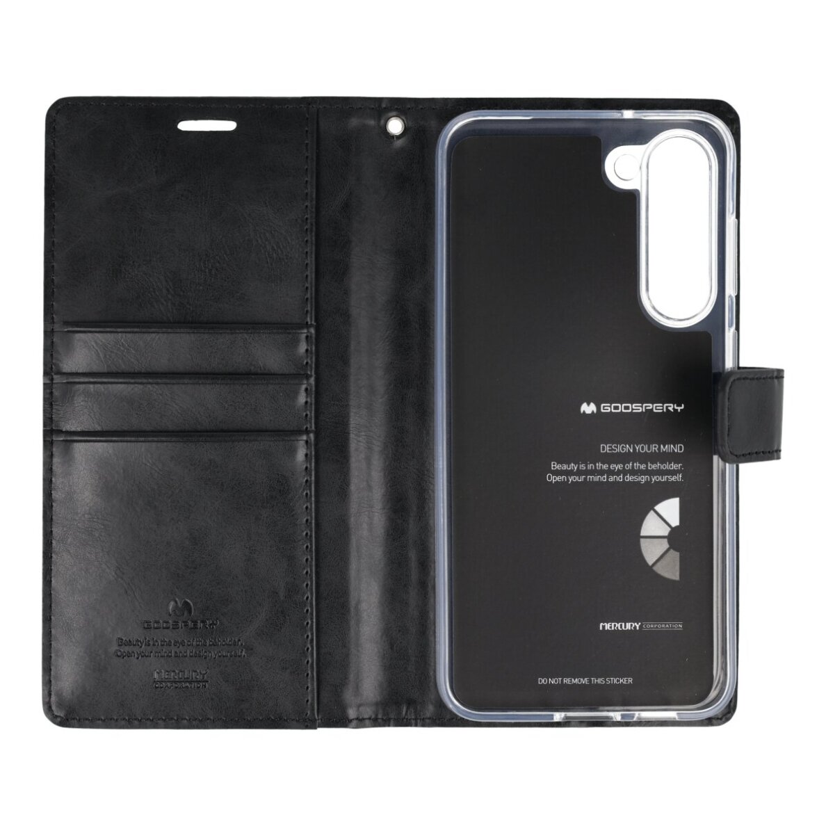 Samsung S23 black MERCURY BLUE MOON2 dėklas 1