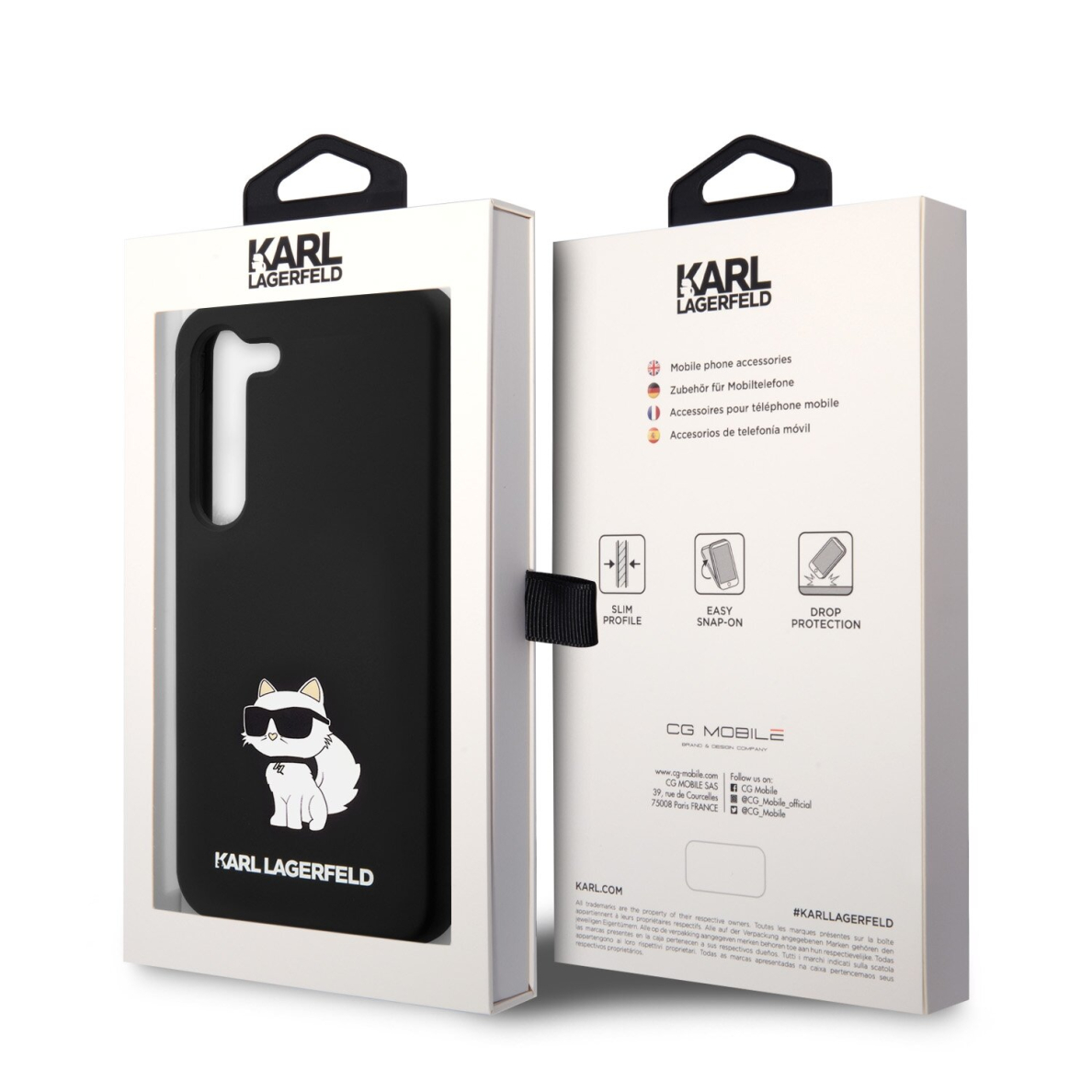 Samsung S23 black NFT Liquid Silicone KARL LAGERFELD nugarėlė 7