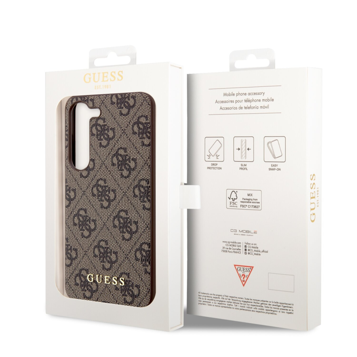 Samsung S23 brown Charms GUESS nugarėlė 7