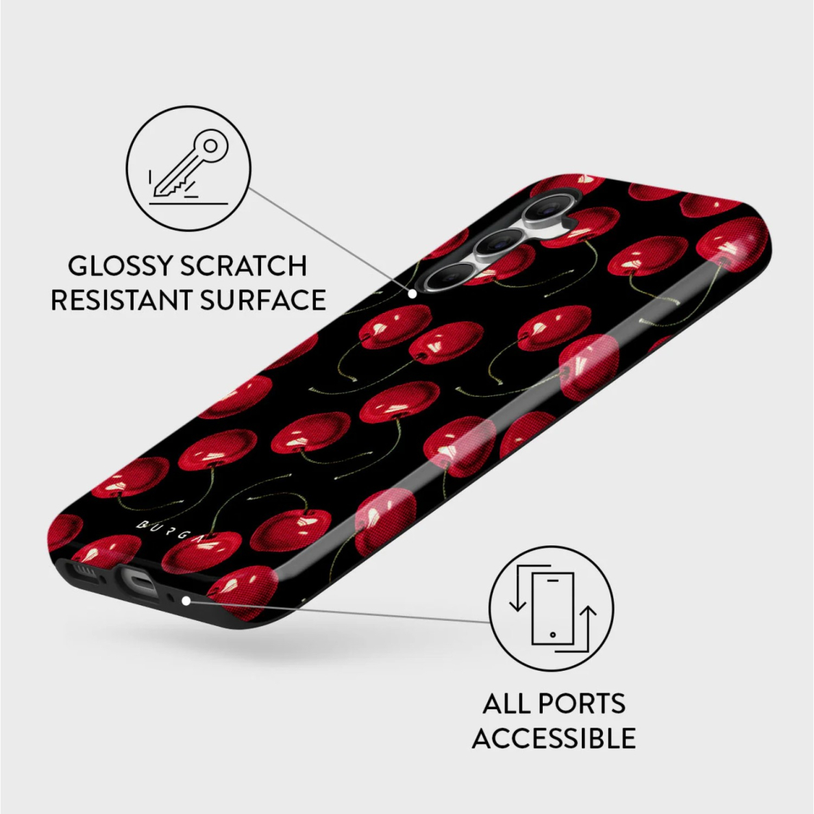 Samsung S23 Cherrybomb Tough BURGA nugarėlė 3