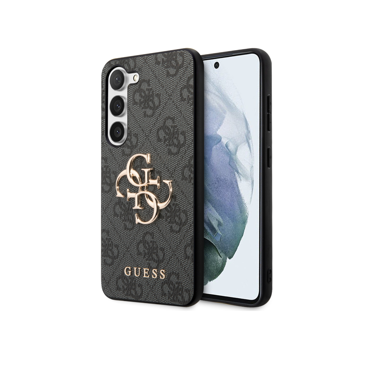 Samsung S23 grey Metal Logo GUESS nugarėlė Samsung S23 grey Metal Logo GUESS nugarėlė