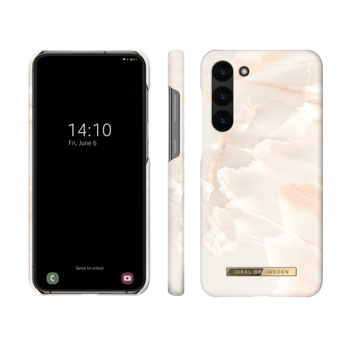 Samsung S23 iDeal Of Sweden nugarėlė Rose Pearl Marble 1