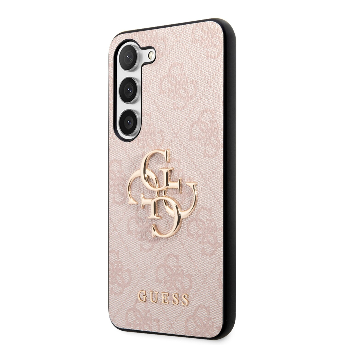 Samsung S23 pink Metal Logo GUESS nugarėlė 3