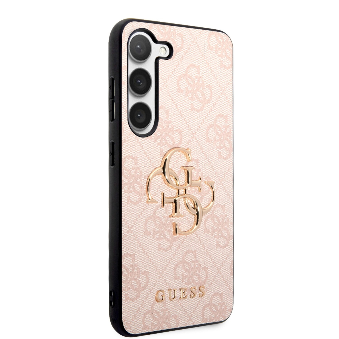Samsung S23 pink Metal Logo GUESS nugarėlė 4