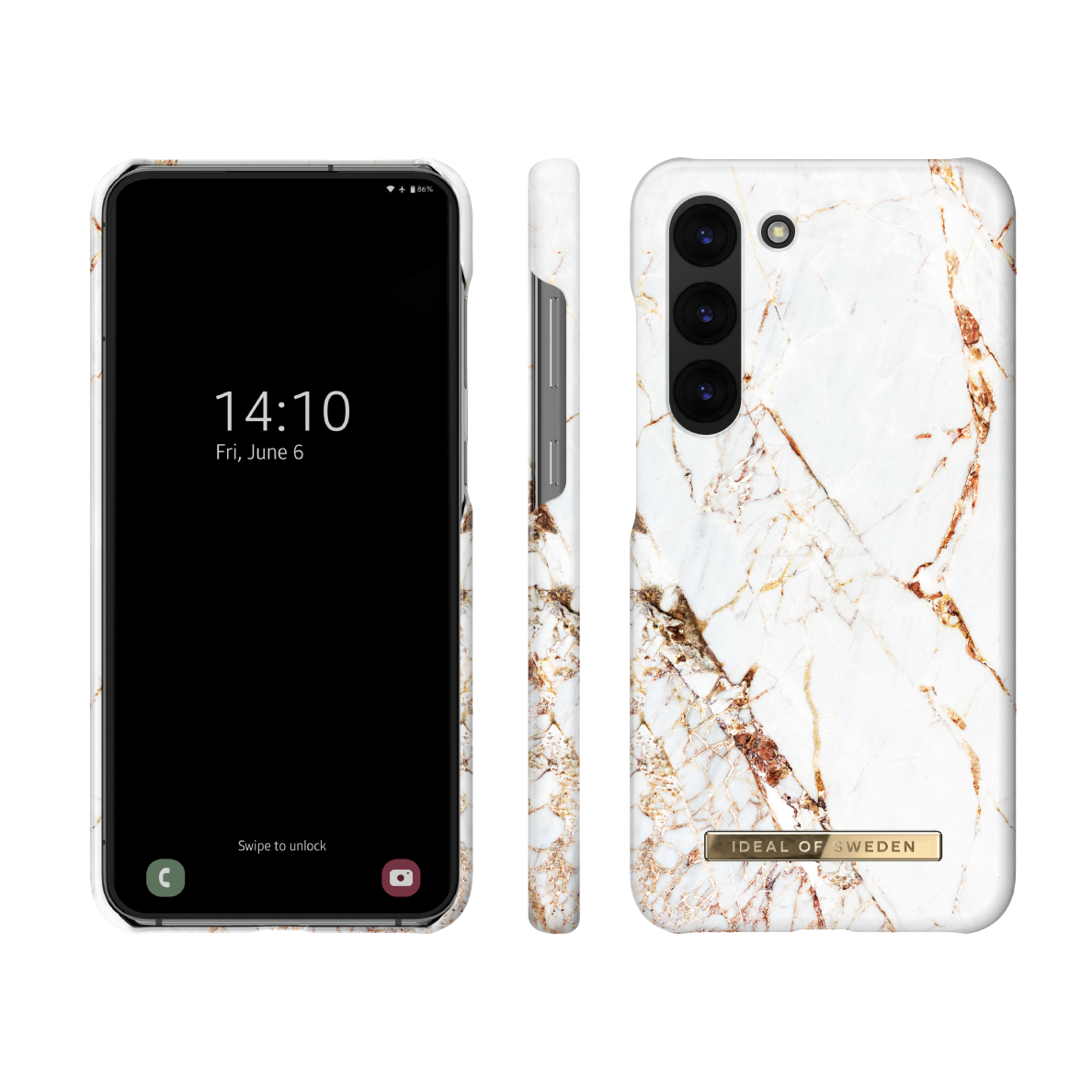 Samsung S23 PLUS iDeal Of Sweden nugarėlė Carrara Gold 1