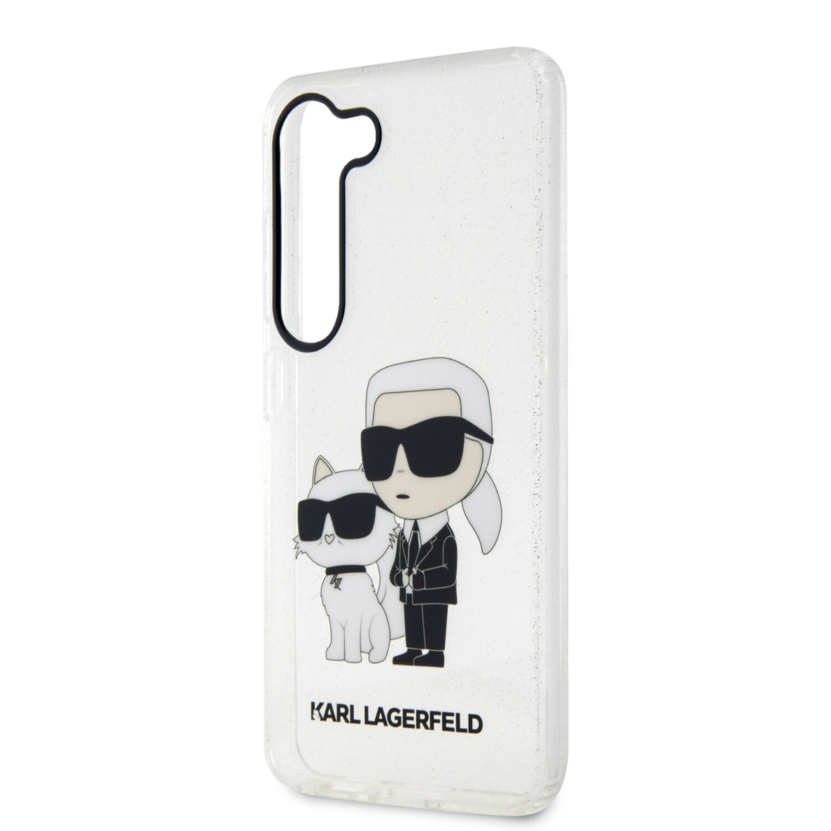 Samsung S23 transparent NFT IML Glitter KARL LAGERFELD nugarėlė 5