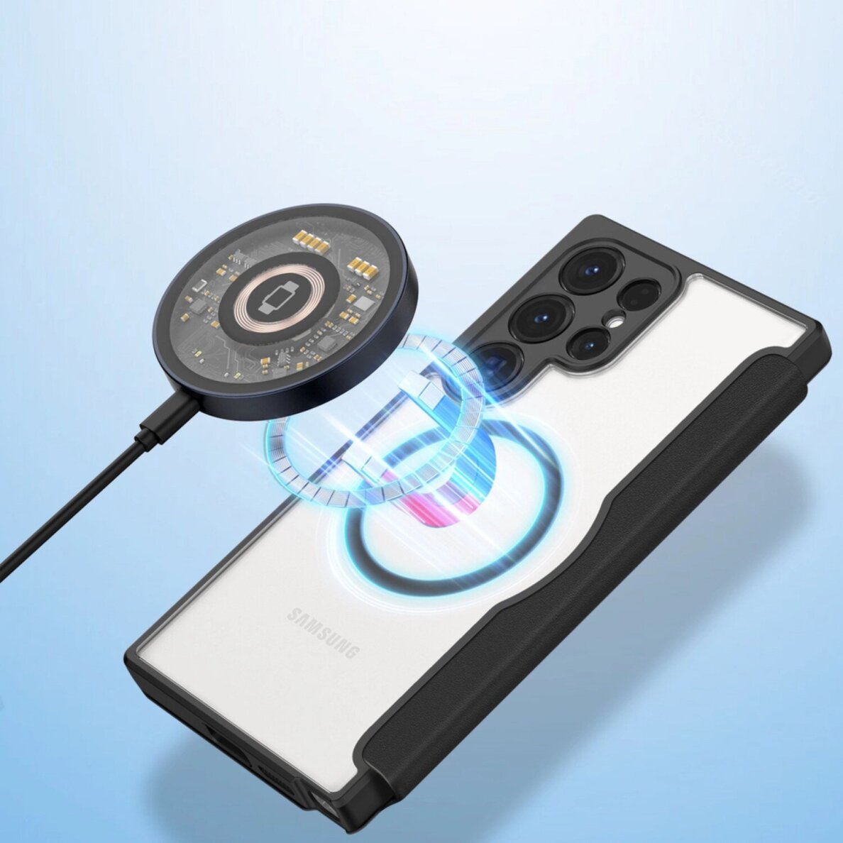 Samsung S23 ULTRA black DUX DUCIS Mag Skin X PRO dėklas 4