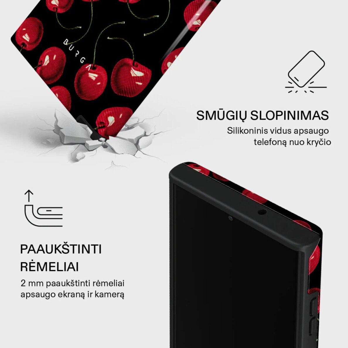 Samsung S23 ULTRA / S22 ULTRA Magnetic Cherrybomb Tough BURGA nugarėlė 2