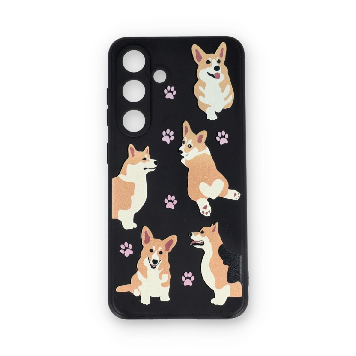 Samsung S24 black nugarėlė Corgi Design00303