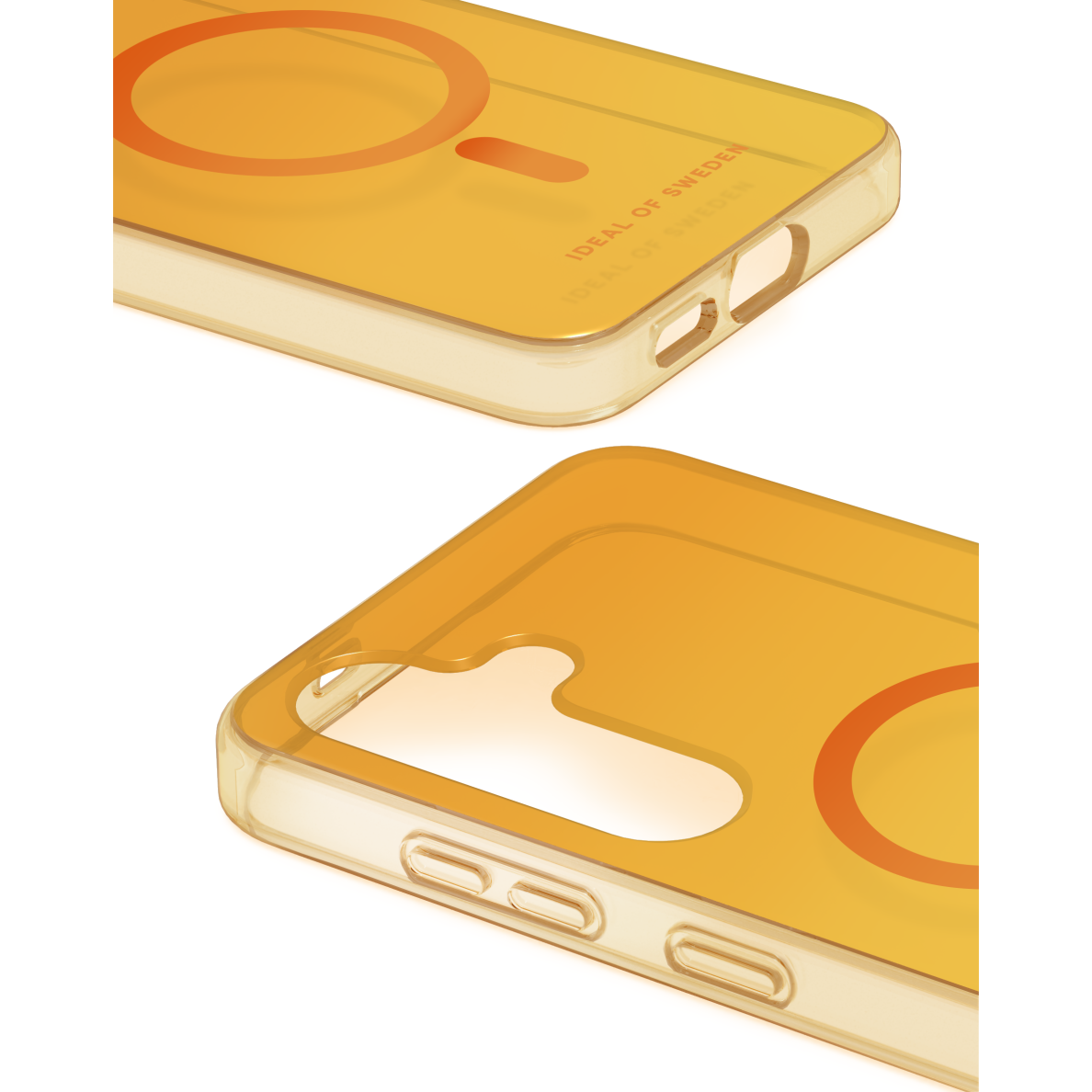 Samsung S24 iDeal Of Sweden Clear MagSafe nugarėlė Orange Spritz 1