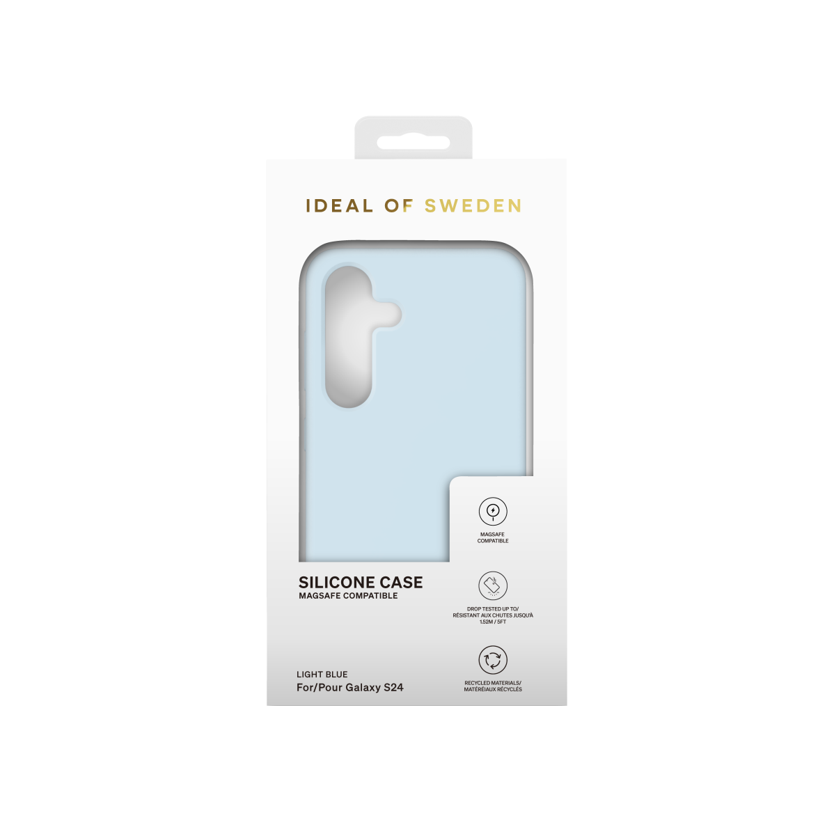 Samsung S24 iDeal Of Sweden nugarėlė MagSafe Silicone Light Blue 2