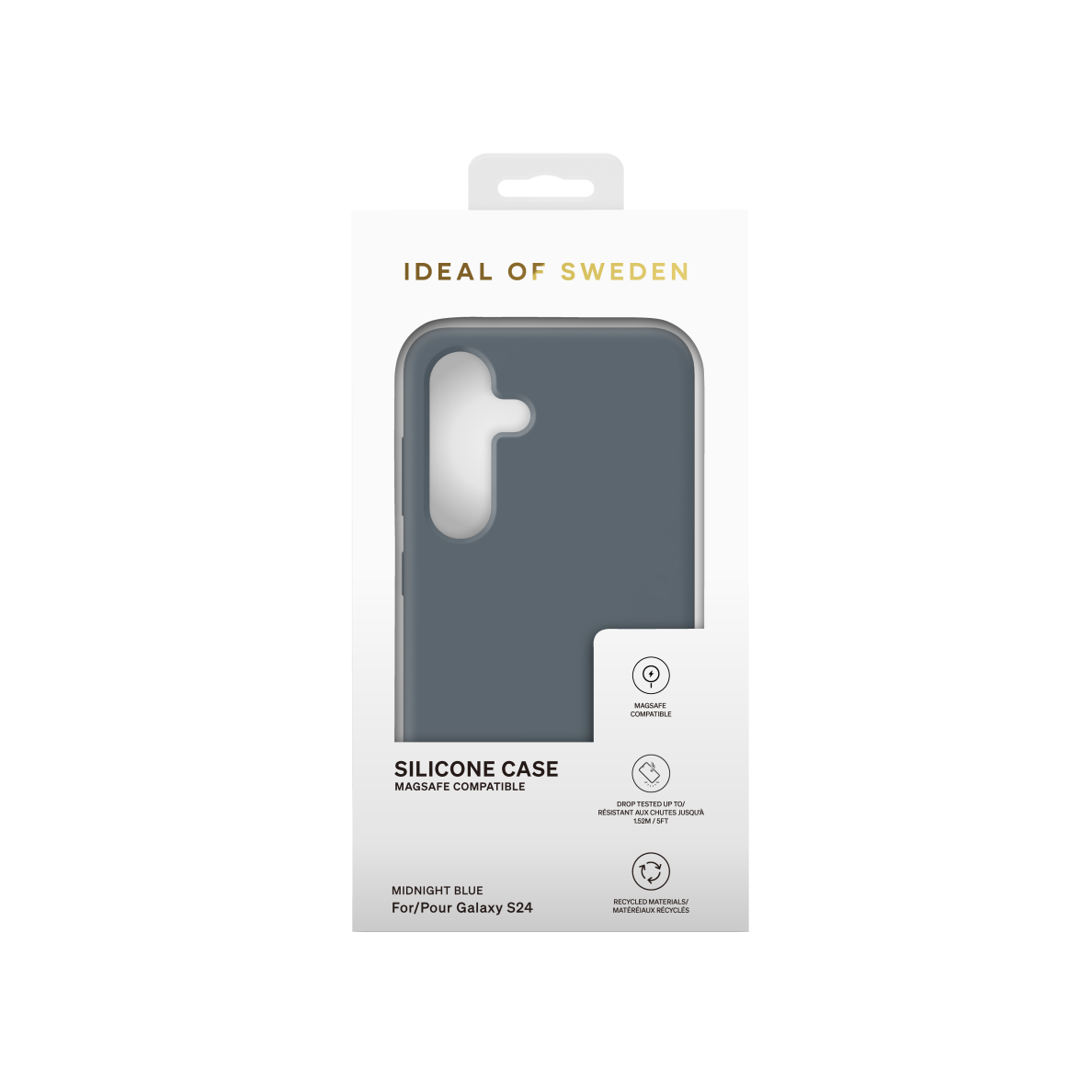 Samsung S24 iDeal Of Sweden nugarėlė MagSafe Silicone Midnight Blue 2