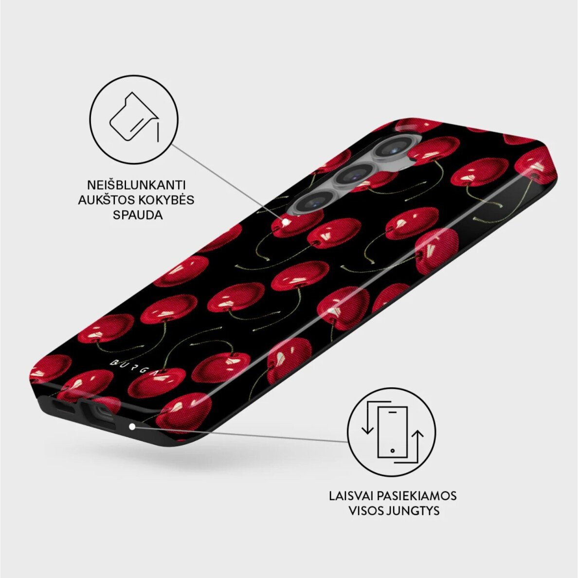 Samsung S24 Magnetic Cherrybomb Tough BURGA nugarėlė 2