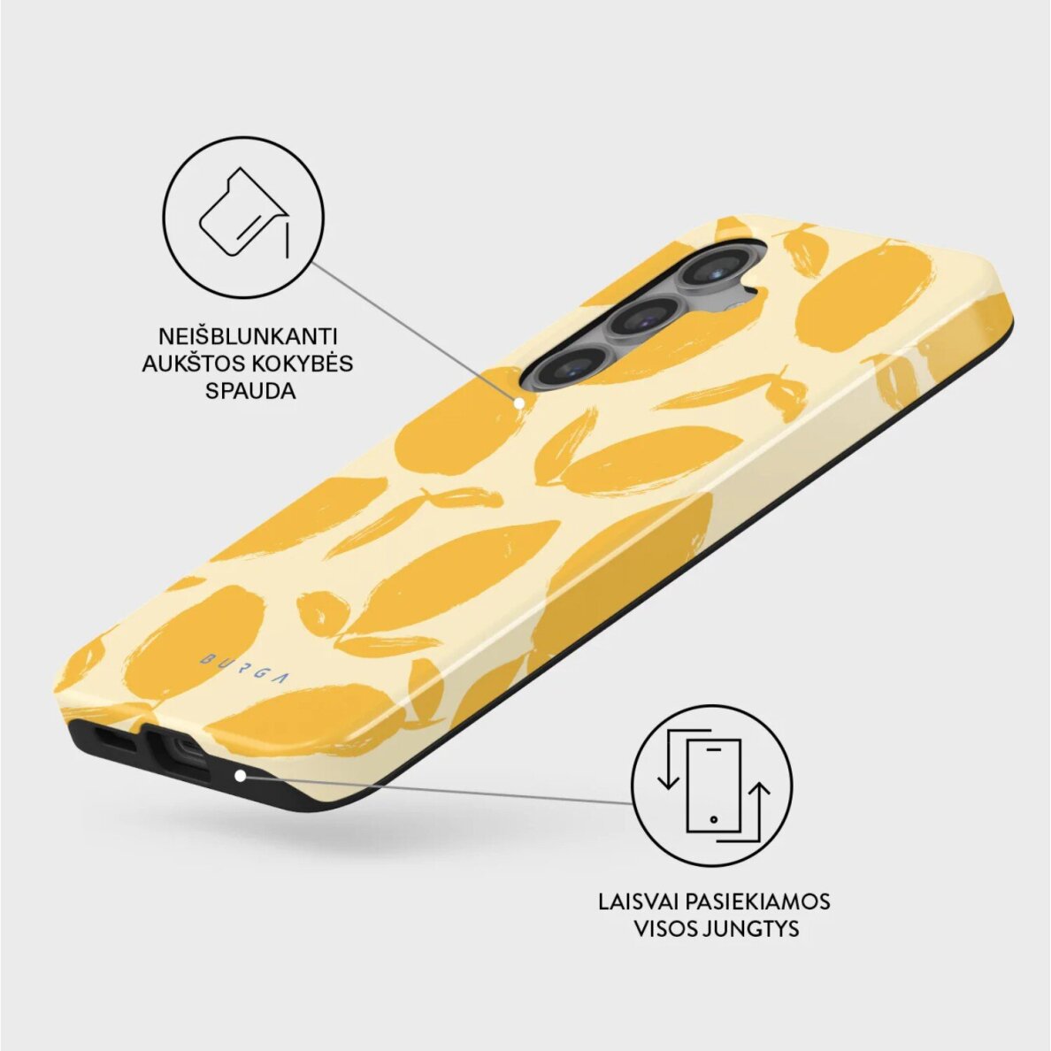 Samsung S24 Magnetic Lemon Tart Tough BURGA nugarėlė 2