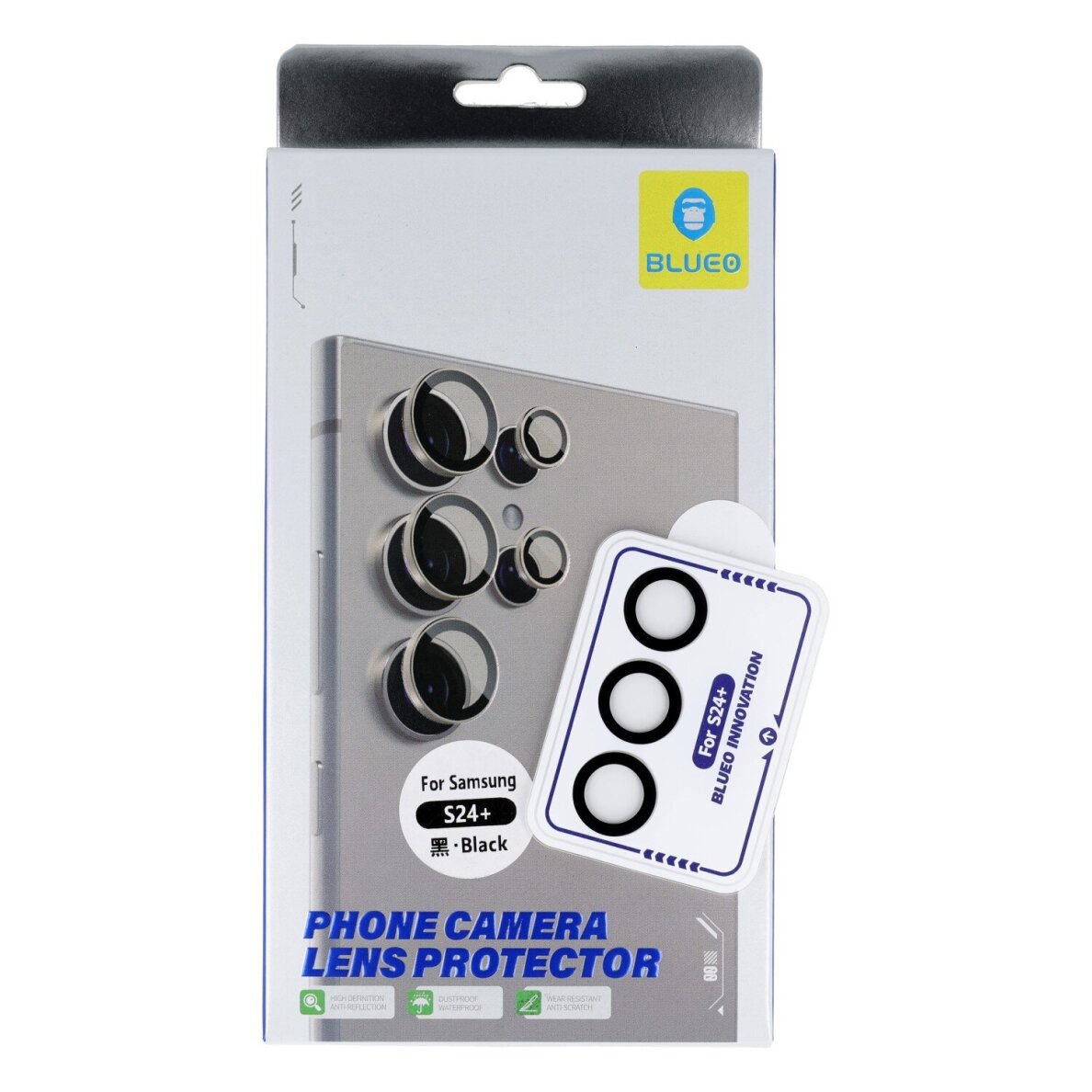 Samsung S24 PLUS apsauginis black Mr.Monkey galinės kameros stiklas 3