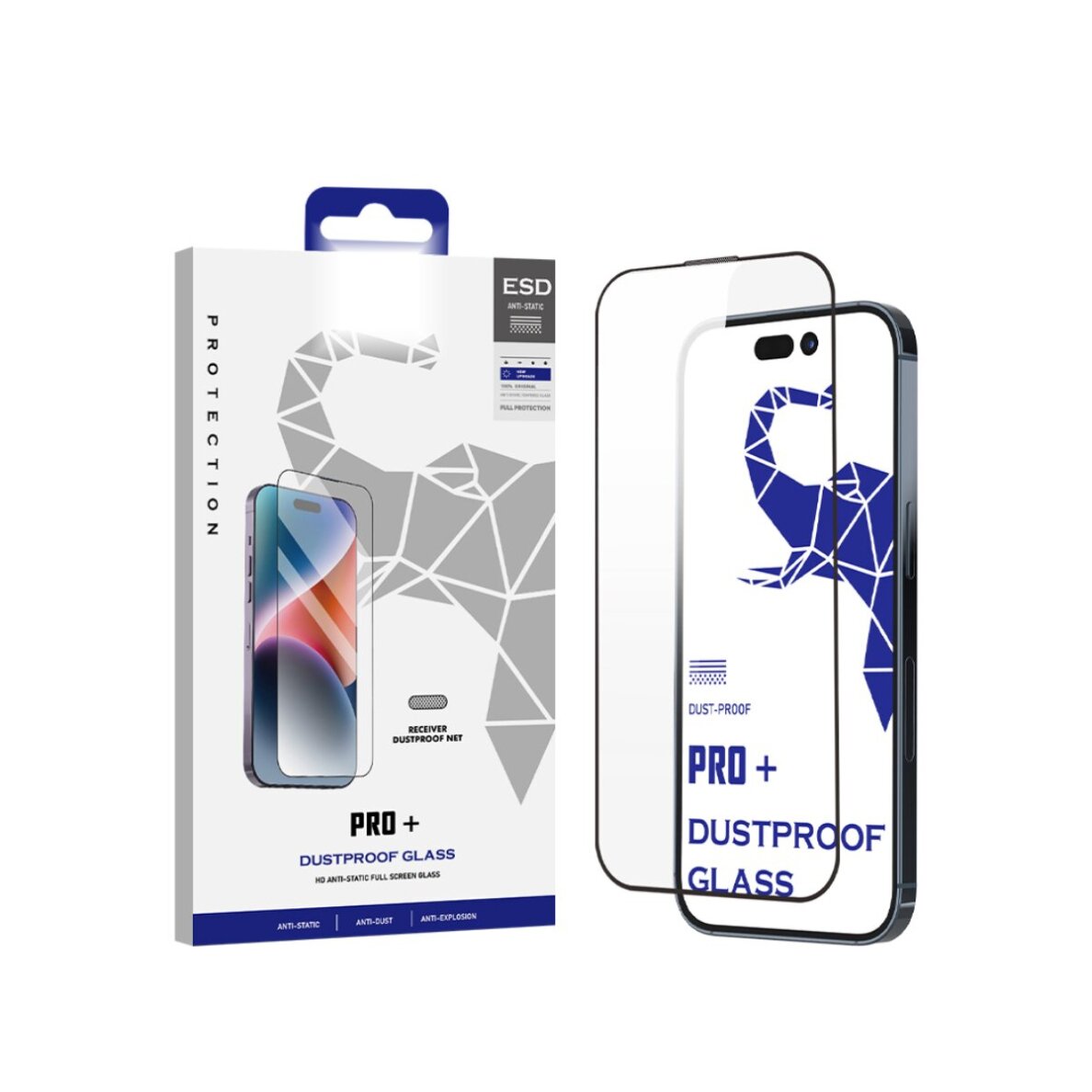 Samsung S24 PLUS black pilnas LANBI PRO+ apsauginis stiklas