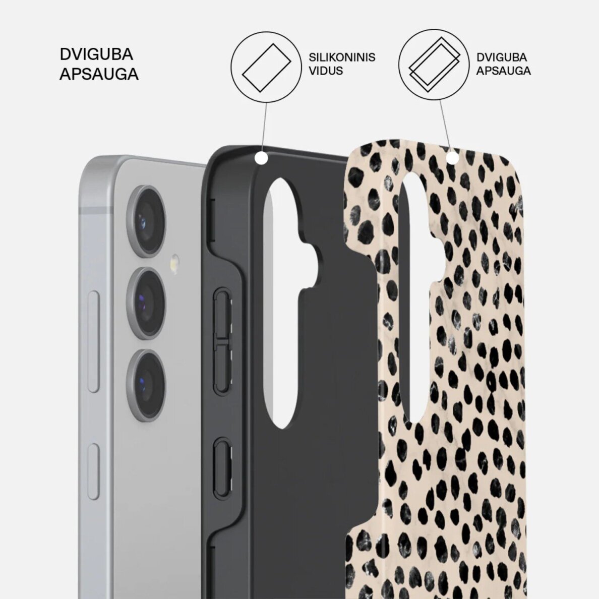 Samsung S24 PLUS Magnetic Almond Latte Tough BURGA nugarėlė 1