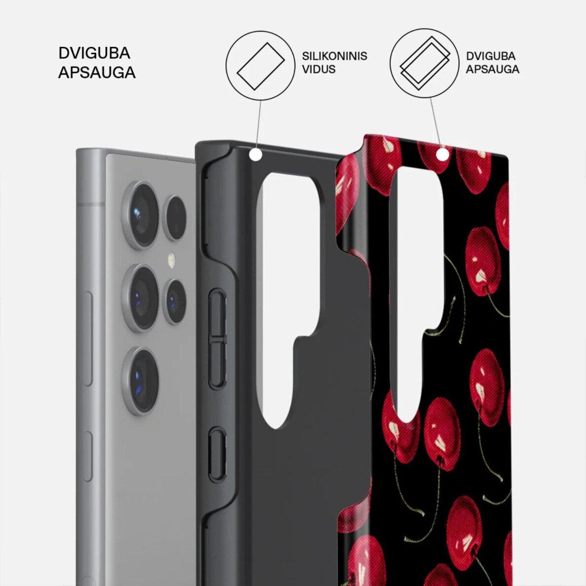Samsung S24 ULTRA Magnetic Cherrybomb Tough BURGA nugarėlė 1